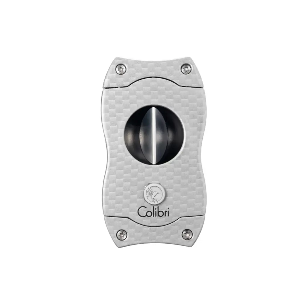 Cigar Cutter - Colibri V-Cut Carbon Fiber Silver