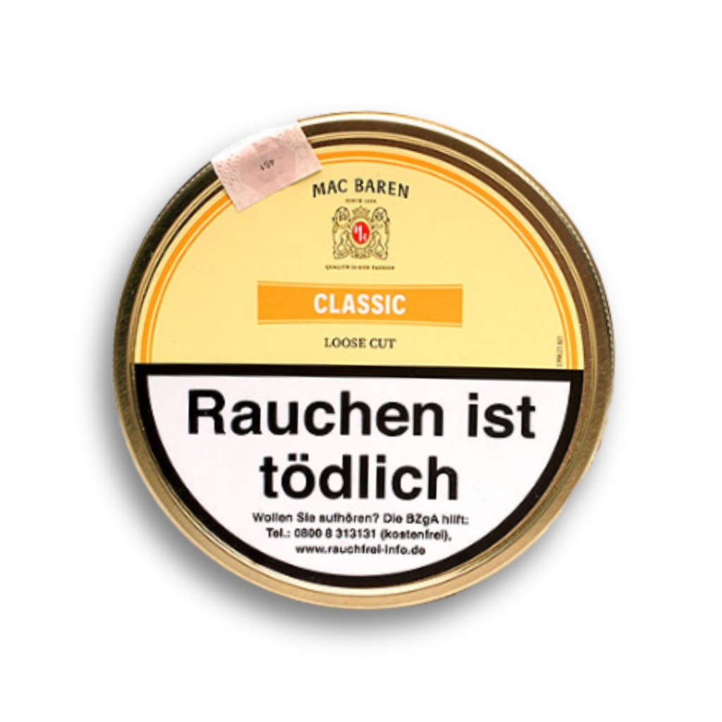 Pipe Tobacco - Mac Baren Classic Loose Cut - Tin Of 100G