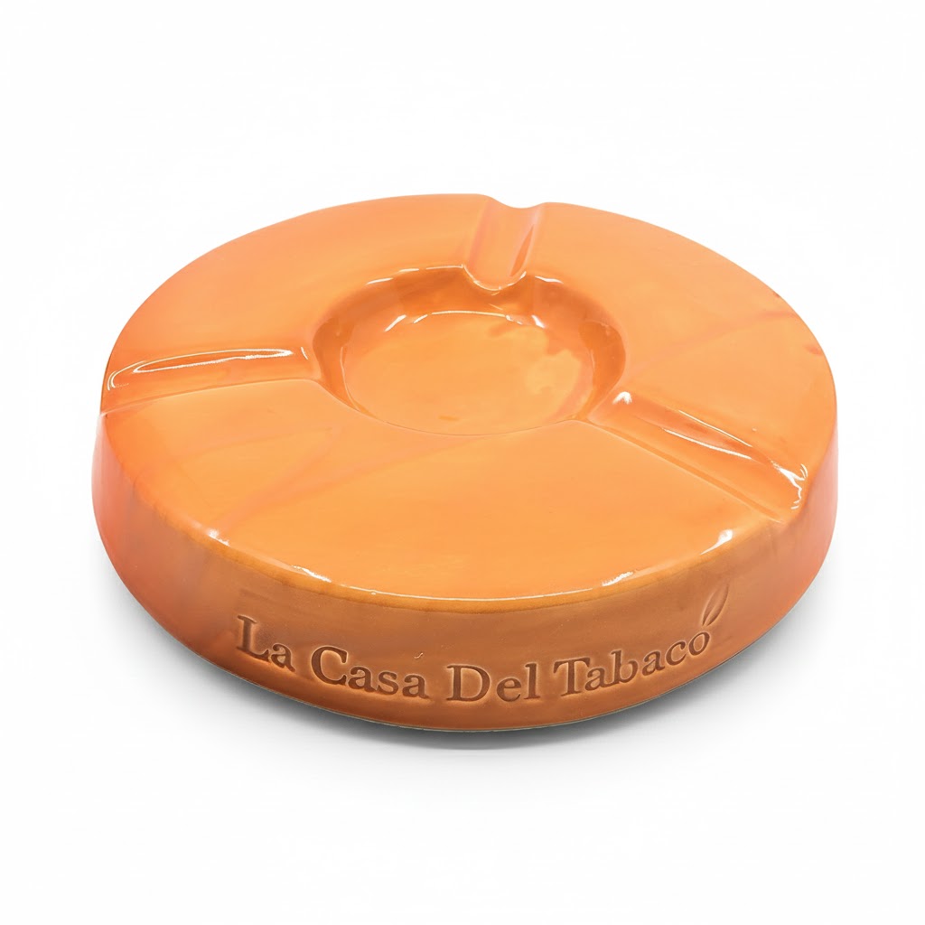 Ashtray - Lcdt Round Orange - 3 Cigars