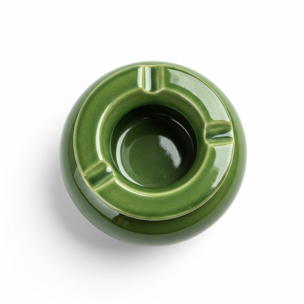 Ashtray - Dominique London Small Moroccan Green Fall - 3 Cigars