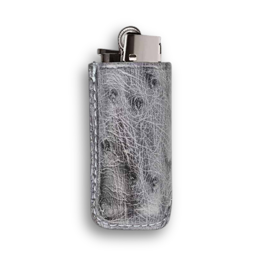 Lighter Case - Pinel Et Pinel Baron Ostrich Grey