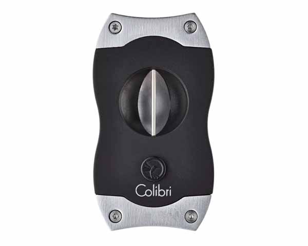 Cigar Cutter - Colibri V-Cut Black/Brushed Chrome