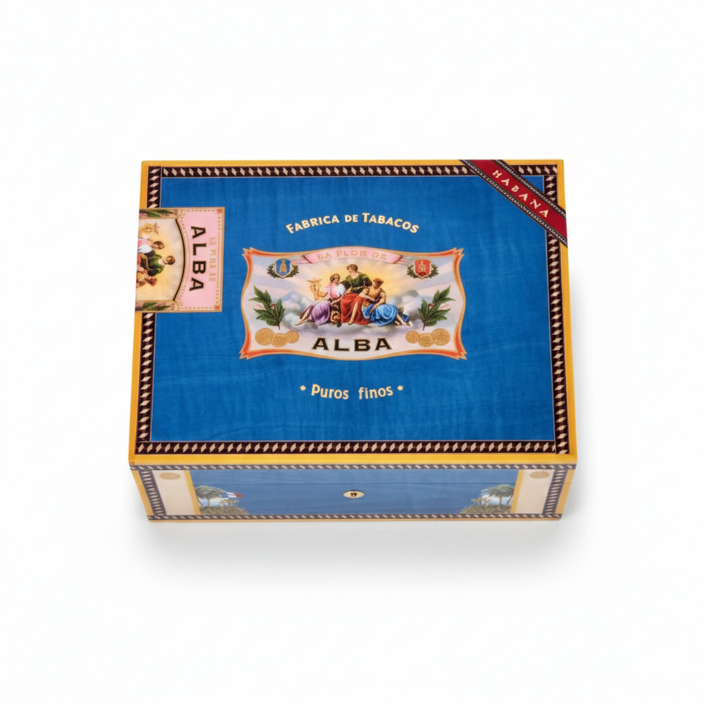 Humidor - Elie Bleu Alba Sycamore Blue - 200 Cigars