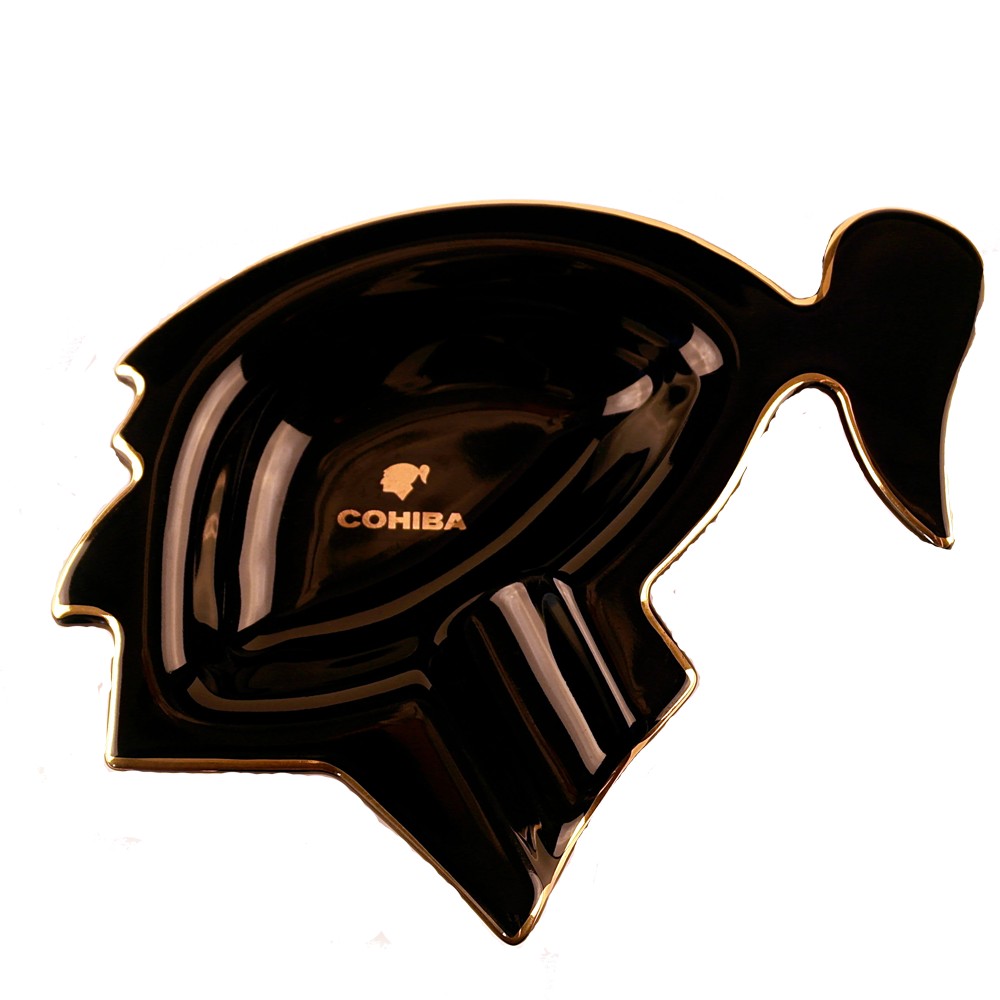 Ashtray - Cohiba Head Black - 1 Cigar