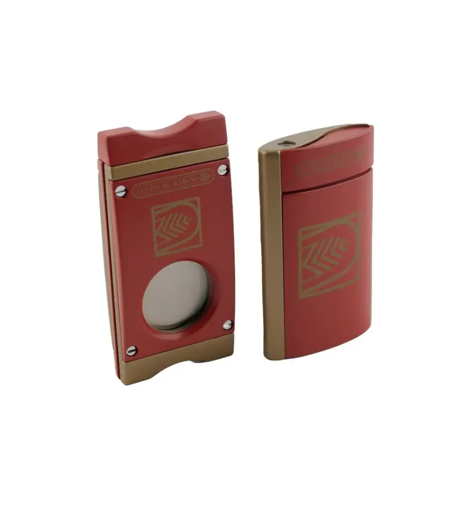 Lighter & Cutter Set - La Casa Del Habano 2026 Red/Gold 