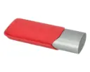 Cigar Case - Angelo Anodised Aluminium Grey/Red 2 Cigars