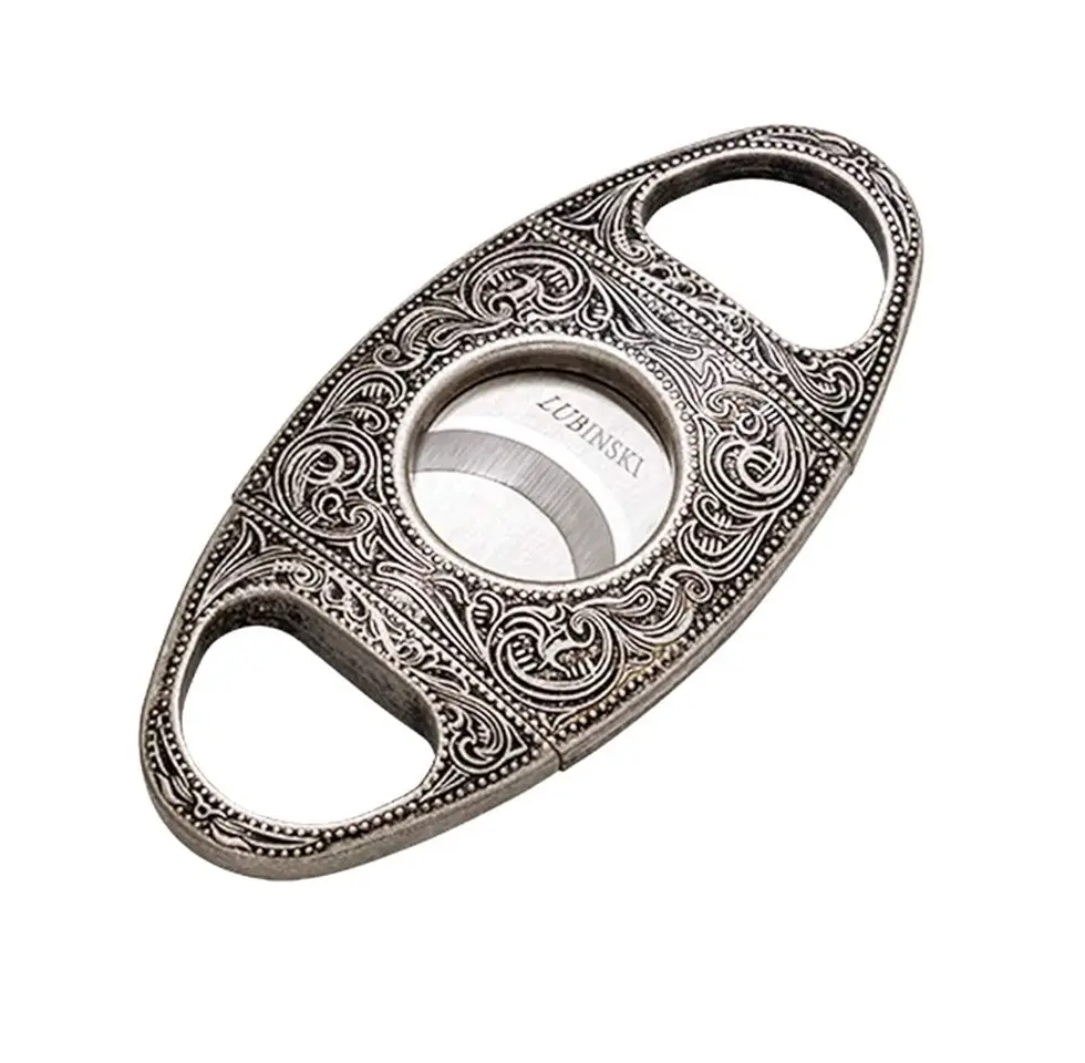Cigar Cutter - Lubinski Cut Out Double Blade Black