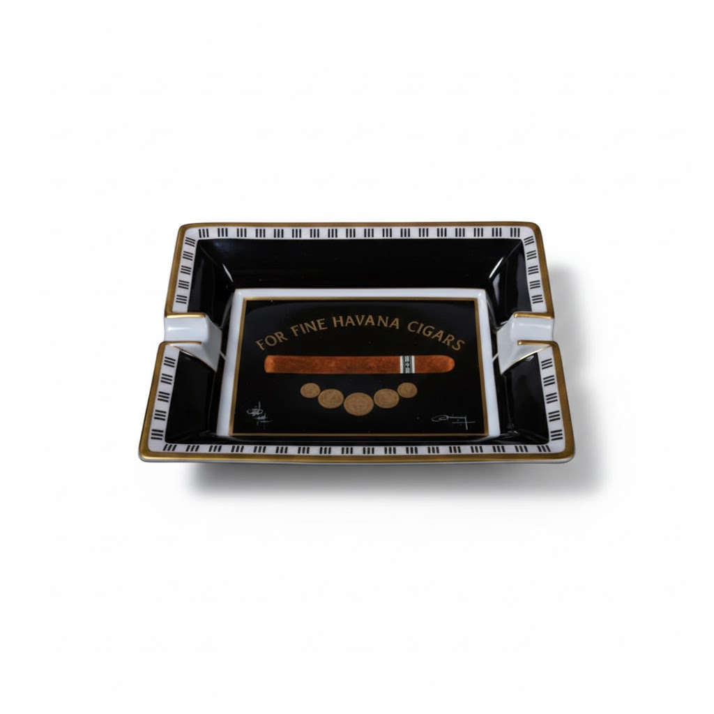 Ashtray - Elie Bleu Medals Black - 2 Cigars