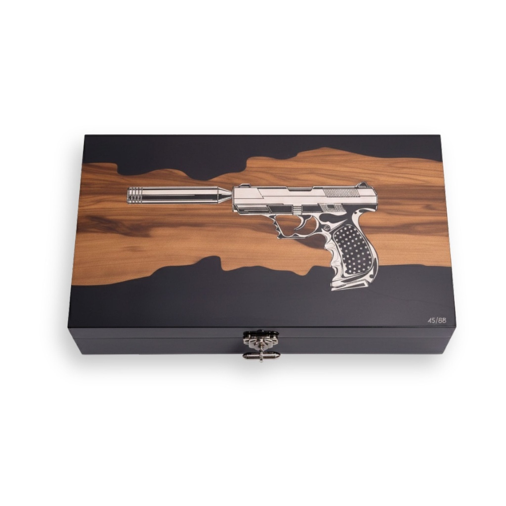 Humidor - Elie Bleu Gun Thriller - 110 Cigars