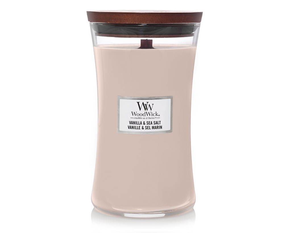 Candle - Woodwick Vanilla & Sea Salt - Large
