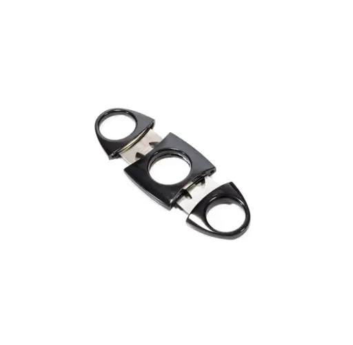 [52287] Cigar Cutter - Lubinski Cut Out Double Blade Black