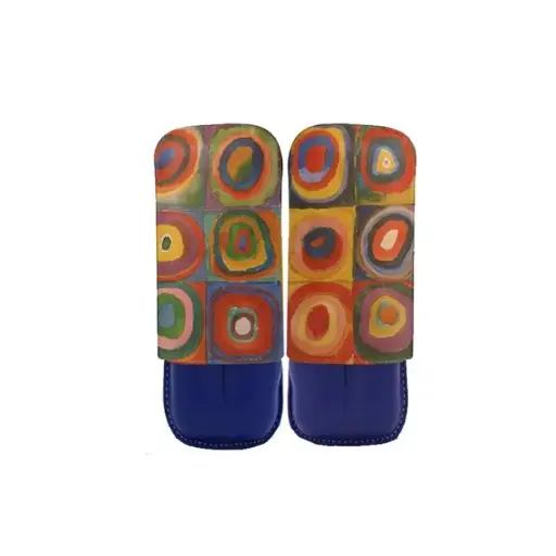 [52477] Cigar Case - Recife 25 - 130 Cercles De Kandinsky Blue Sea - 2 Cigars   