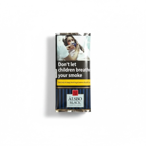 [9440] Pipe Tobacco - Alsbo Black - Pouch Of 50G